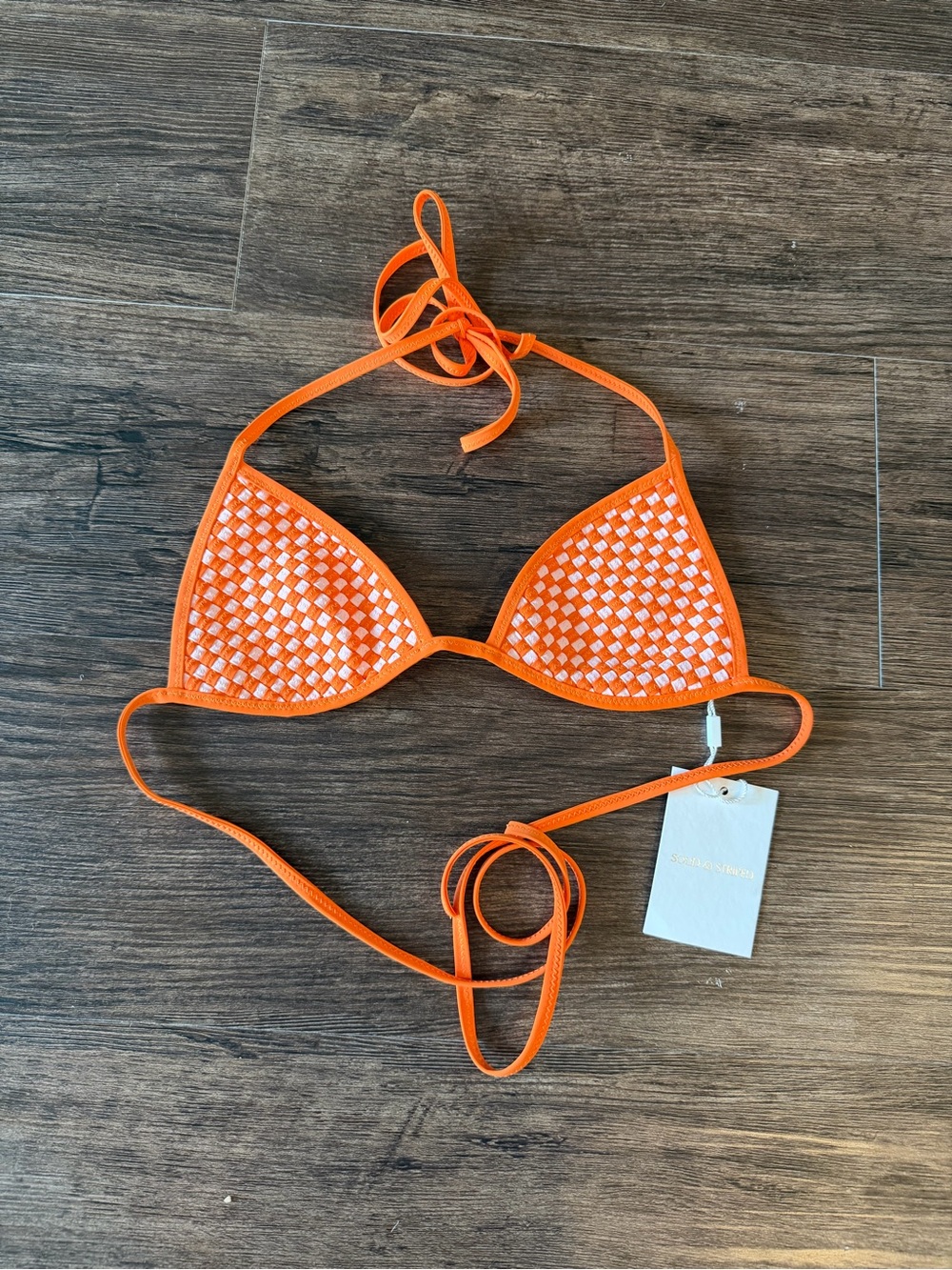 Solid and Striped Triangle Bikini Top